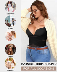 Open Bust Cross Compression Body Shaper