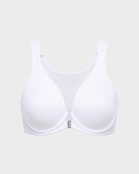 Front Closure Underwire Unlined Back Support Plunge Bra
