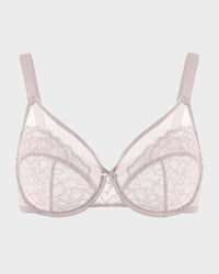 Full Coverage Lace Minimizer Bra - Petal