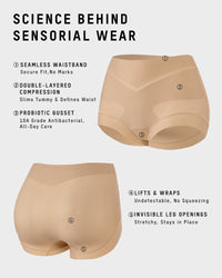 High-Waist Checkered Sculpting Panties (6 Pack)