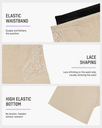 Lace High-Waisted Tummy Control Shaping Shorts(2 Pack)