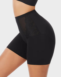 Lace High-Waisted Tummy Control Shaping Shorts(2 Pack)
