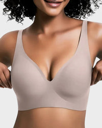 Seamless Deep V Push-Up Wireless Bra