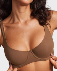 Seamless Unlined Underwire Balconette Bra