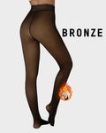Semi-Transparent Single Seam Fleece Lined Tights
