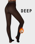 Semi-Transparent Single Seam Fleece Lined Tights