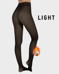 Semi-Transparent Single Seam Fleece Lined Tights