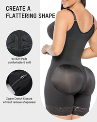 Tummy Control Butt Lifter Shaper with Zipper Crotch Fajas Colombianas