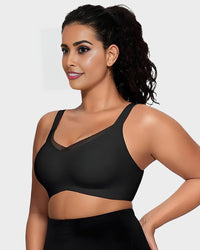 Womens Wireless Bras V Mesh Comfortable Bralette Supportive